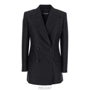 25FW 돌체앤가바나 더블 브레스티드 자켓 F29N7TFU3R1N0000 Black