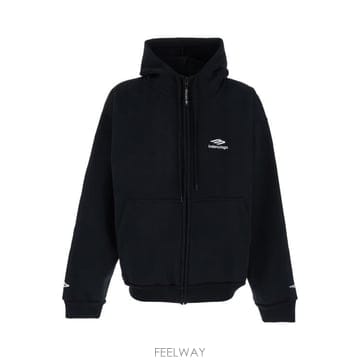 26SS 발렌시아가 3B 스포츠 아이콘 집업 후드 855304TQVN99034 Black