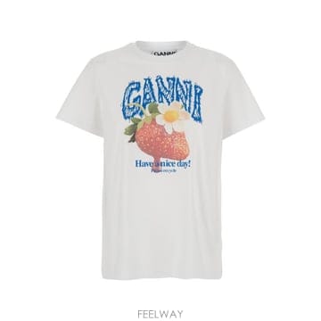 26FW 가니 반팔 티셔츠 A1050201151 White