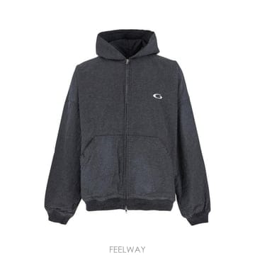 25FW 발렌시아가 트롱프 뢰유 후드 집업 838688TSWB31140 Grey