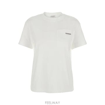Brunello Cucinelli 26SS ���ڷ� ��ġ�ڸ� ���̴� �� ��ư ���� Ƽ���� M0T81EC710C6159 White26SS ���ڷ� ��ġ�ڸ� ���̴� �� ��ư ���� Ƽ���� M0T8