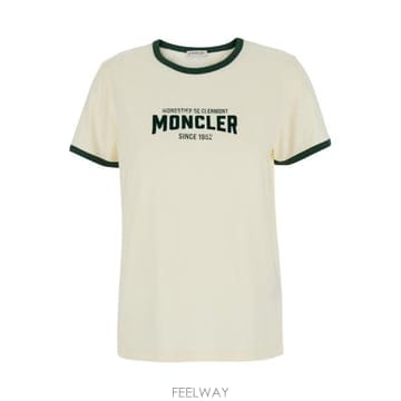 Moncler 26SS ��Ŭ���� �÷� �ΰ� ���� Ƽ���� 8C0003189AUOP08 White26SS ��Ŭ���� �÷� �ΰ� ���� Ƽ���� 8C0003189AUOP08 Wh
