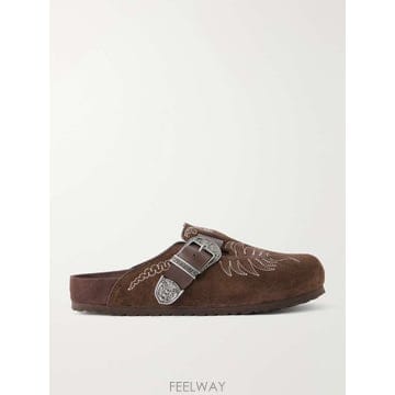 버켄스탁 ETRO 보스턴 엠브로이드 스웨이드 뮬 MS4M0001- B0082506760