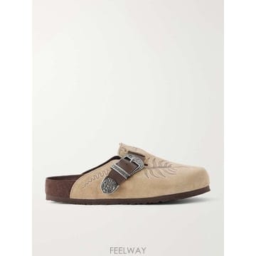 버켄스탁 ETRO 보스턴 엠브로이드 스웨이드 뮬 MS4M0001 B0082506761