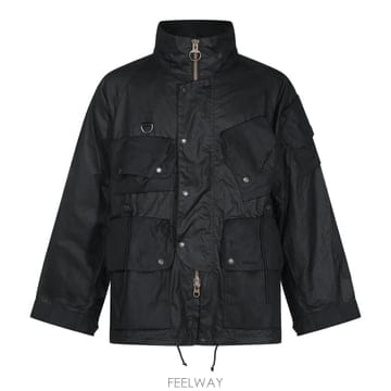 바버 블랙 WAXED 코튼 자켓 262MWX2614BK11 B0482507433