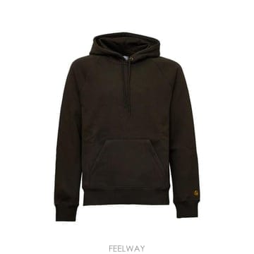 26FW 칼하트 WIP 체이스 후드 티셔츠 I033661 3X9XX SHUNGITE GOLD