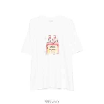 Drole de Monsieur 26FW ��ѵ幫�� ���� Ƽ���� K TS307 CO002 OW OW OFF WHITE26FW ��ѵ幫�� ���� Ƽ���� K TS307 CO002 OW OW OFF WH