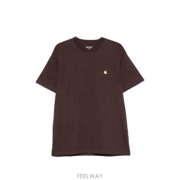 26FW 칼하트 WIP 숏슬리브 체이스 티셔츠 I026391 3XEXX PALISANDER GOLD