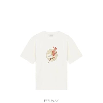 26FW 드롤드무슈 반팔 티셔츠 L TS329 CO248 OW OW OFF WHITE