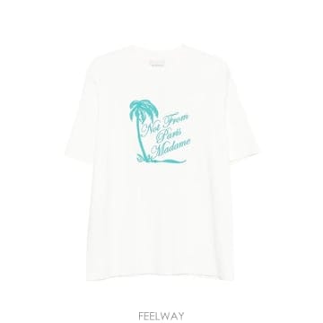 26FW 드롤드무슈 반팔 티셔츠 K TS297 CO002 OW OW OFF WHITE