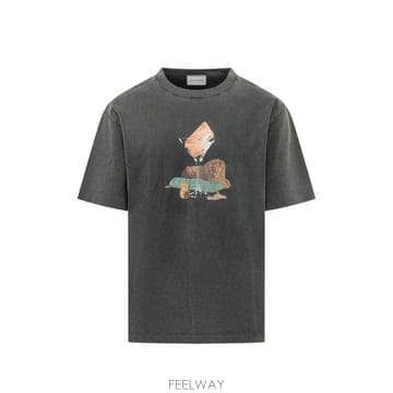 26FW 드롤드무슈 반팔 티셔츠 M TS354 CO248 BL BL BLACK
