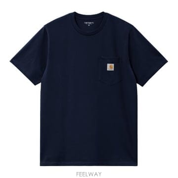 26FW 칼하트 WIP 숏슬리브 포켓 티셔츠 I030434 1CXX DARK NAVY