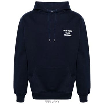 26FW 드롤드무슈 후드 티셔츠 M HO162 CO127 NY NY NAVY