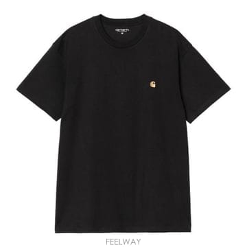 26FW 칼하트 WIP 숏슬리브 체이스 티셔츠 I026391 00HXX DARK NAVY GOLD