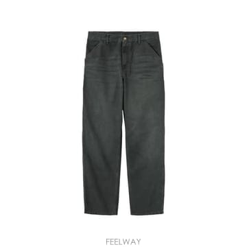 26FW 칼하트 WIP 싱글 니 팬츠 I034798 3T64O RAVEN