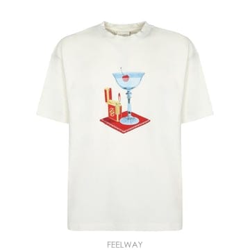 26SS 드롤드무슈 반팔 티셔츠 J TS291 CO002 OW White