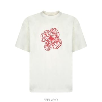 26SS 드롤드무슈 반팔 티셔츠 J TS292 CO002 OW White