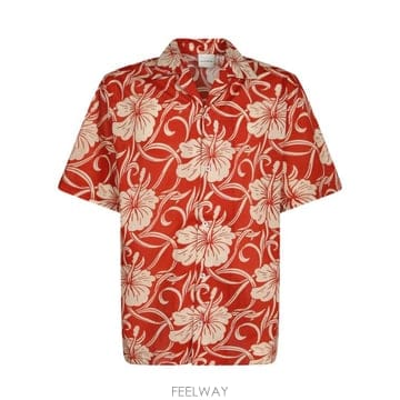 26SS 드롤드무슈 반팔 셔츠 KSH228 CO288 RD Red