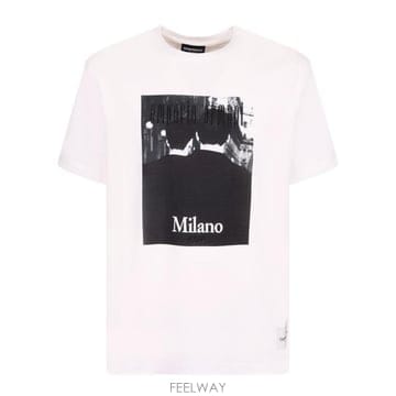 26SS 엠포리오 아르마니 반팔 티셔츠 EM004751 AF23082 F0041 White