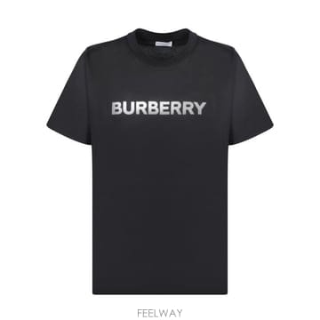 25FW 버버리 로고 코튼 티셔츠 8080324 A1189 Black