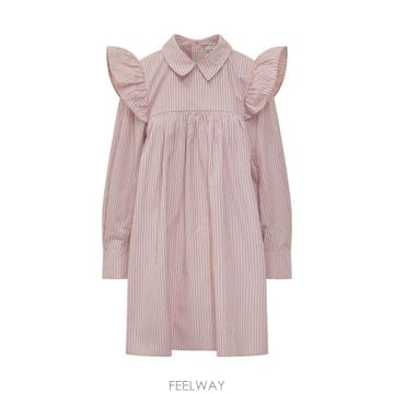 GANNI 26SS ���� ��Ʈ������ �̴� ���� �巹�� A1030161 868 CHALK PINK26SS ���� ��Ʈ������ �̴� ���� �巹�� A1030161 868 CHA