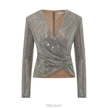 Self Portrait 26FW ���� ��Ʈ����Ʈ ���� Ƽ���� AW26154TGR GREY26FW ���� ��Ʈ����Ʈ ���� Ƽ���� AW26154TGR GREY