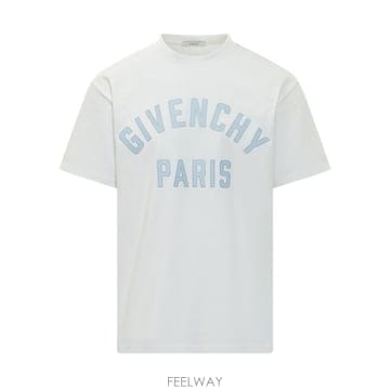 Givenchy 26FW ����� �ƽ� �ΰ� ��ư Ƽ���� BM71NK3YRS 128 WHITE LIGHT BLUE26FW ����� �ƽ� �ΰ� ��ư Ƽ���� BM71NK3YRS 128 WHITE