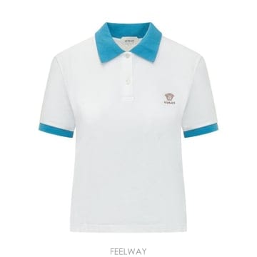 Versace 26SS ������ü ���� Ƽ���� 10242351A17681 2W9H0 WHITE AZURE BLUE26SS ������ü ���� Ƽ���� 10242351A17681 2W9H0 WHITE A