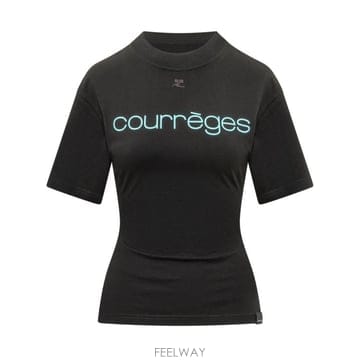 COURREGES 26SS ������ ���� Ƽ���� 226JTS168JS0233 9999 BLACK26SS ������ ���� Ƽ���� 226JTS168JS0233 9999 BLACK