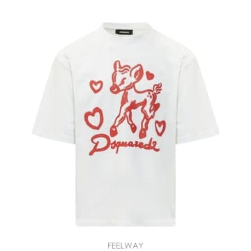 26FW 디스퀘어드2 반팔 티셔츠 S74GD1583D20033 100 WHITE
