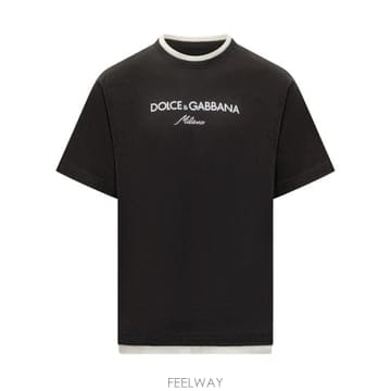 Dolce&Gabbana 25FW ��ü�ذ��ٳ� ���� Ƽ���� G8ST6ZG7PCG N0000 NERO25FW ��ü�ذ��ٳ� ���� Ƽ���� G8ST6ZG7PCG N0000 NERO