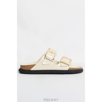 Birkenstock 26SS ���˽�Ź �ָ����� ��ӷ� ��Ŭ 1031809 SHINE ECRU Beige26SS ���˽�Ź �ָ����� ��ӷ� ��Ŭ 1031809 SHINE ECRU 