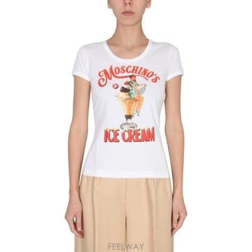 Moschino 25SS ��Ű�� ���� Ƽ���� 0709 0541 1001 BIANCO25SS ��Ű�� ���� Ƽ���� 0709 0541 1001 BIANCO