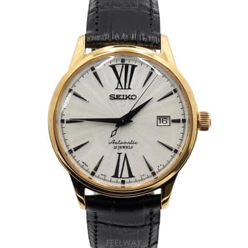 세이코 6R15-01T0 사브 시리즈 40MM 오토매틱 가죽밴드 남성 시계aa68475