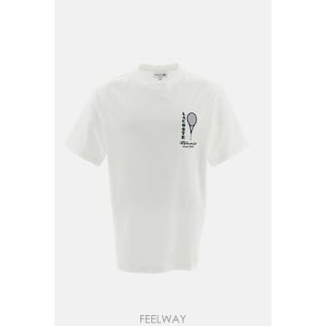 26 F/W 라코스테 프린트 & 엠브로이드 코튼 저지 티셔츠 TH99 B0032307506