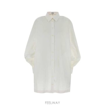 Loewe 26FW �ο��� ��ư ���� �巹�� S359Y09XMQ WHITE26FW �ο��� ��ư ���� �巹�� S359Y09XMQ WHITE