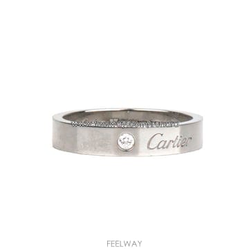 [중고명품다올] 까르띠에 C 드 웨딩링 다이아 1P 플래티늄 반지 4mm 57호 B4098200