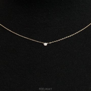 티파니10769213 26시즌18K옐로우골드엘사퍼레티0.05캐럿다이아몬드바이더야드싱글펜던트목걸이aa68740