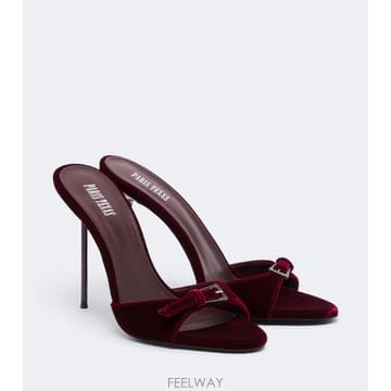 26 FW Paris Texas Lidia Buckle 임벨리시드 벨벳 뮬 TP582297921