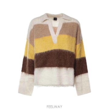 26FW 핀코 스트라이프 Alpaca 블렌드 스웨터 107860A3P0ZLF TP582261484