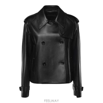 26FW 버버리 Mayfair 크롭 레더 트렌치 자켓 8127296 TP582260327
