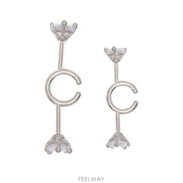 | Other Brand | 25FW ���ڳ׽� Sculptural zircon Ȳ�� �Ͱ��� EA011SILVER TP58225853625FW ���ڳ׽� Sculptural zircon Ȳ�� �Ͱ��� EA011SILVE