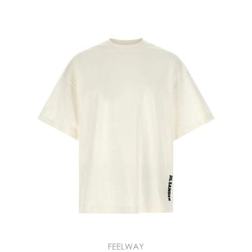 Jil Sander 로고 프린트 크루넥 티셔츠 J22GC0277J20347 102 TP979619184