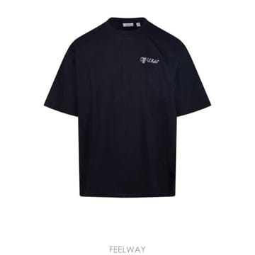 오프화이트 스크립트 로고 스케이트 티셔츠 44MAA120F26J005 001BLACK TP980182977