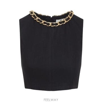Elisabetta Franchi �����ں�Ÿ ����ġ ü�� ������ ũ�� �����긮�� ž TO06062E2 110NERO TP980212601�����ں�Ÿ ����ġ ü�� ������ ũ�� �����긮�� ž TO060