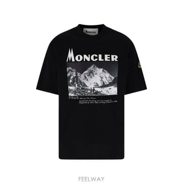 Moncler 26 FW ��Ŭ���� K2 print short sleeve cotton jersey T shirt 0918C26 FW ��Ŭ���� K2 print short sleeve cotton jersey T s