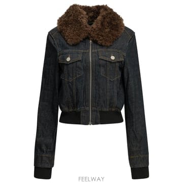 [V90]가니 A1130014077 여성 자켓 코트 아우터 Flamed denim jacket