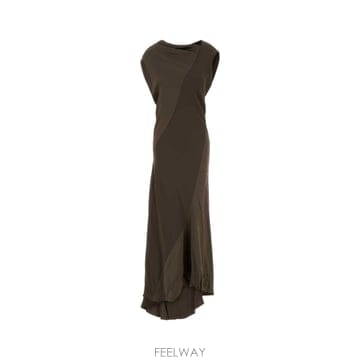 Alberta Ferretti [X45]�˺���Ÿ�䷹Ƽ A04216627 0500 ���� ���ǽ� �巹�� �տ��ǽ� �ƽÿ��ǽ� Mud satin[X45]�˺���Ÿ�䷹Ƽ A04216627 0500 ���� ���ǽ� �巹�� 