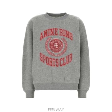 [X45]ANINE BING A0812980 GRY1 여성 스웨트셔츠 맨투맨 후드 스웻셔츠 Grey poly
