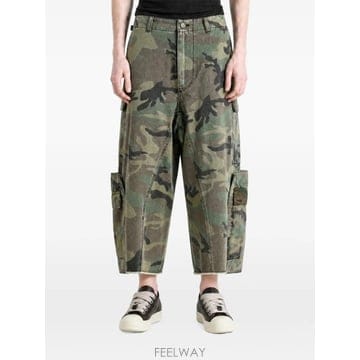 Vetements ���Ϲ�� ��Ʈ�� camouflage print raw cut cargo pants���Ϲ�� ��Ʈ�� camouflage print raw cut cargo pants